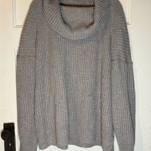 Free People Cozy Gray Cowl Neck Sweater